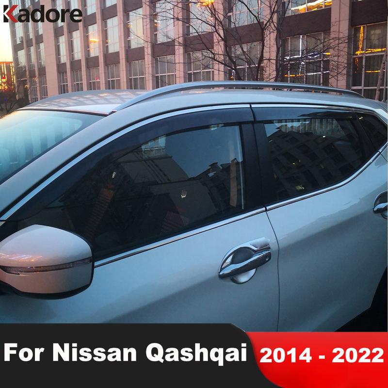 For Nissan Qashqai j11 2014-    Car Window Wind Deflector Sun Visor Rain Shield Guard Cover Trim Accessories