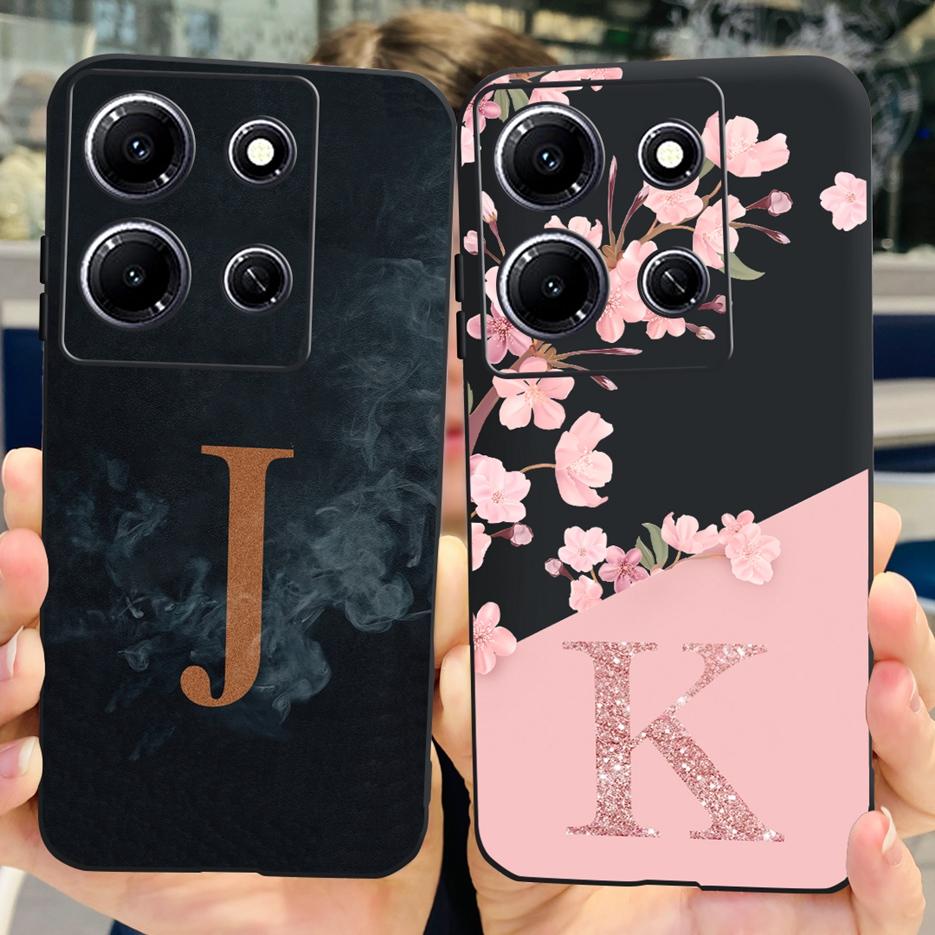 For Infinix Note 30i Case X6716 Luxury Letters Back Cover Soft Silicone Phone Case For Infinix Note 30 Pro Note30 Note30i Bumper