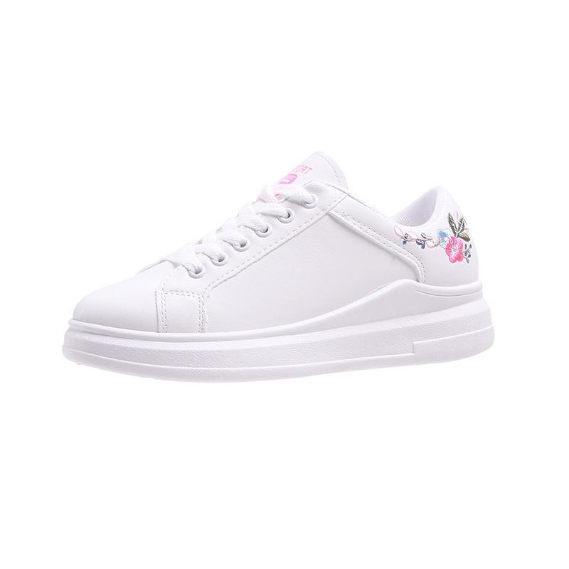 

Little white shoes women s spring and autumn 2025 new low-top Korean version student flat-bottomed sports and leisure shoes women s breathable board 35 розовый
