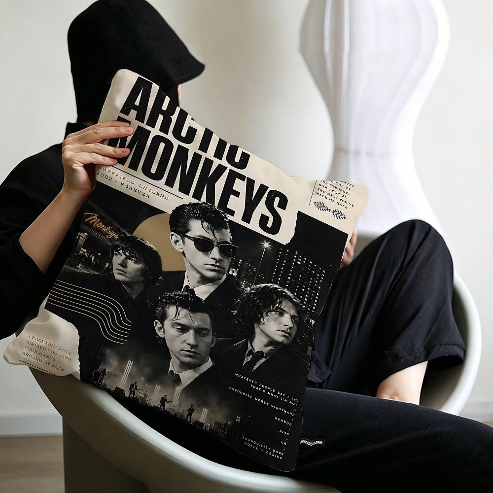 Vintage Arctic Monkeys Rock Band Music Cover Series Art Pillow Cushion Cover Pillowcase Living Room Sofa Home Decor Customized