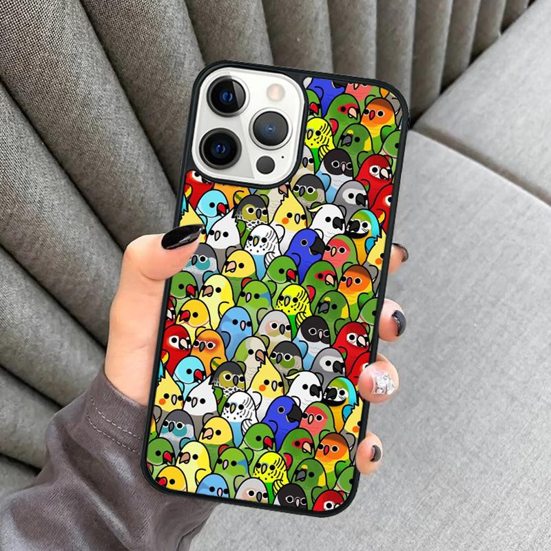 

Parrot Birds Cockatiel Phone Case For iPhone 17 Air 16 16e 15 13 14 Pro Max 11 12 Plus 2022 MAX Shell Cover coque iPhone 12pro max