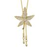 Autumn And Winter Long Leaf Versatile Temperament Necklace Female Lucky Grass One Two Wear Sweater Chain Corsage Female