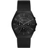 Orologio da uomo Grenen al quarzo quadrante nero cinturino in pelle 42mm SKW6843