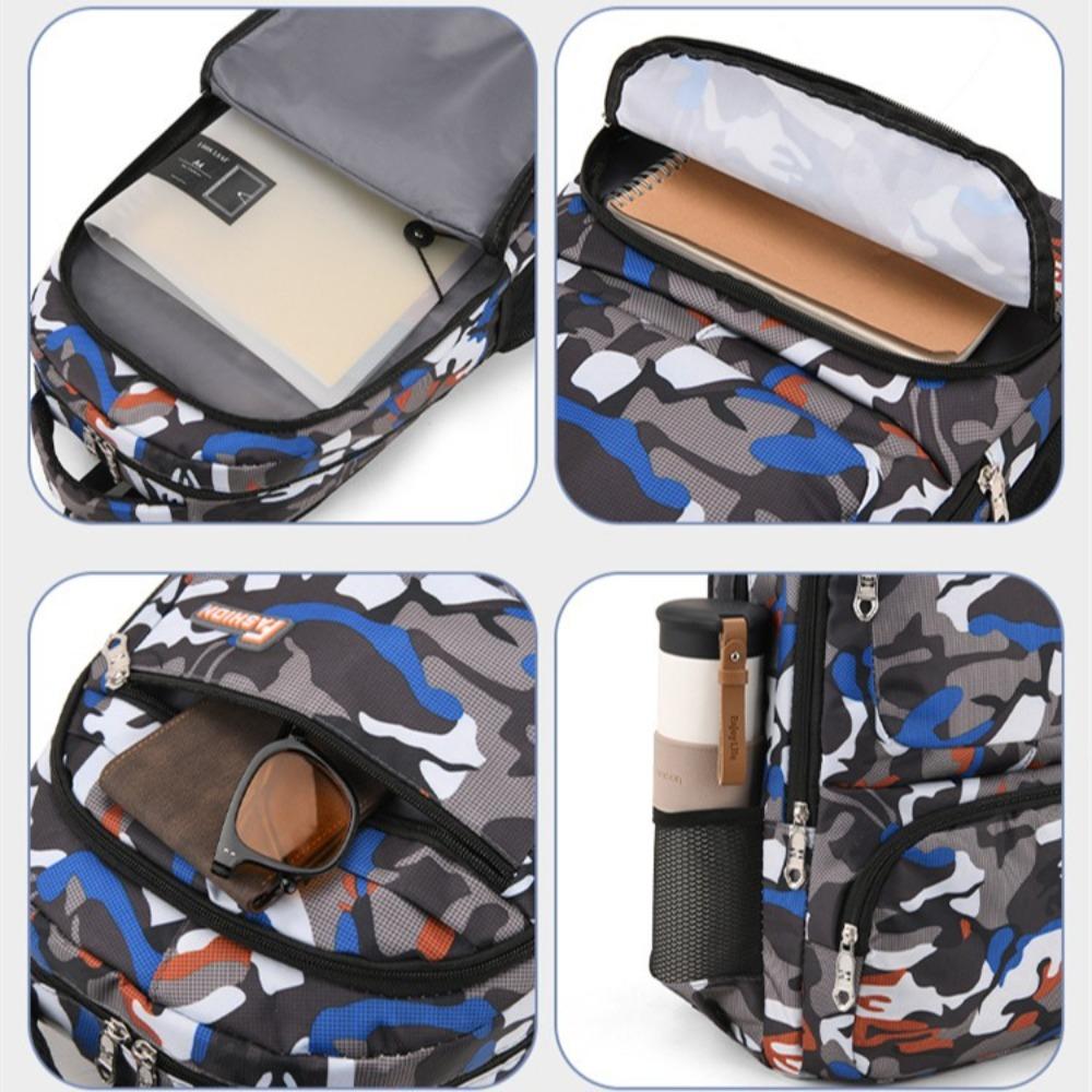Camouflage Backpack High Quality Student School Bag Oxford Cloth Large Capacity Commuter Travel Backpack