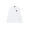 Polo Polo a Maniche Lunghe Ricamata con Orso Tinta Unita Uomo tops Bianco 710766810-002
