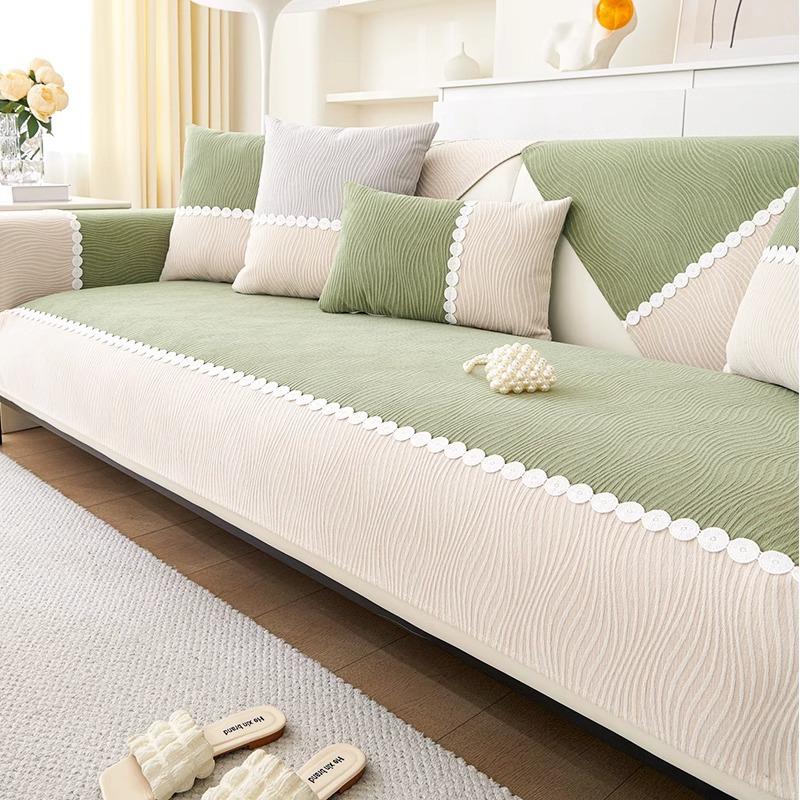 

New Sofa Cushion Four-Season Universal Non-Slip Backrest Towel Seat Cushion Cream Wind Anti-Cat Scratch Sofa Cover Cover Cloth 70*70cm