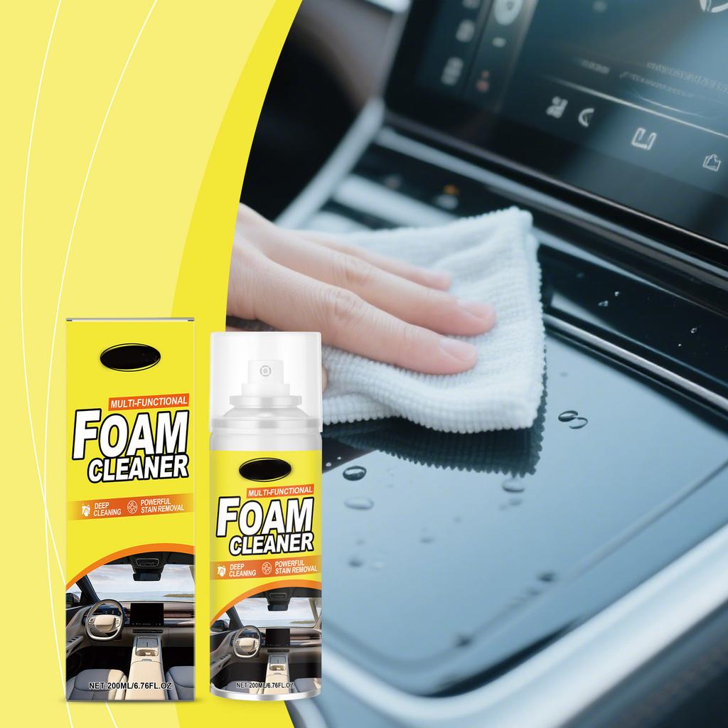 Multi Functional Foam Cleaner for Deep Cleaning and Powerful Stain Removal Suitable for Car Interior and Household Surfaces 200ml