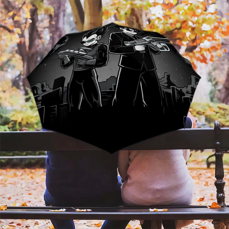 1 PC Automatic Folding Umbrella - Naruto Pattern Portable Foldable Design With 8 Ribs Christmas Birthday Gifts
