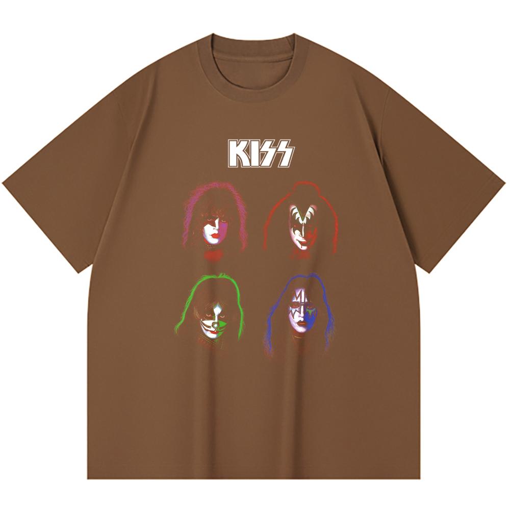230 g/m² 100% Bavlna T-shirt Heavy Metal Rocková Kapela Tisk Populární Hudby Unisex Těžký Bavlněný T-shirt