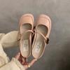Suding Baotou Halbschuhe Damen Sommerbekleidung Rosa Sandalen Feenwind Französischer Abend Weiche Flache Sohle Muller Flacher Absatz
