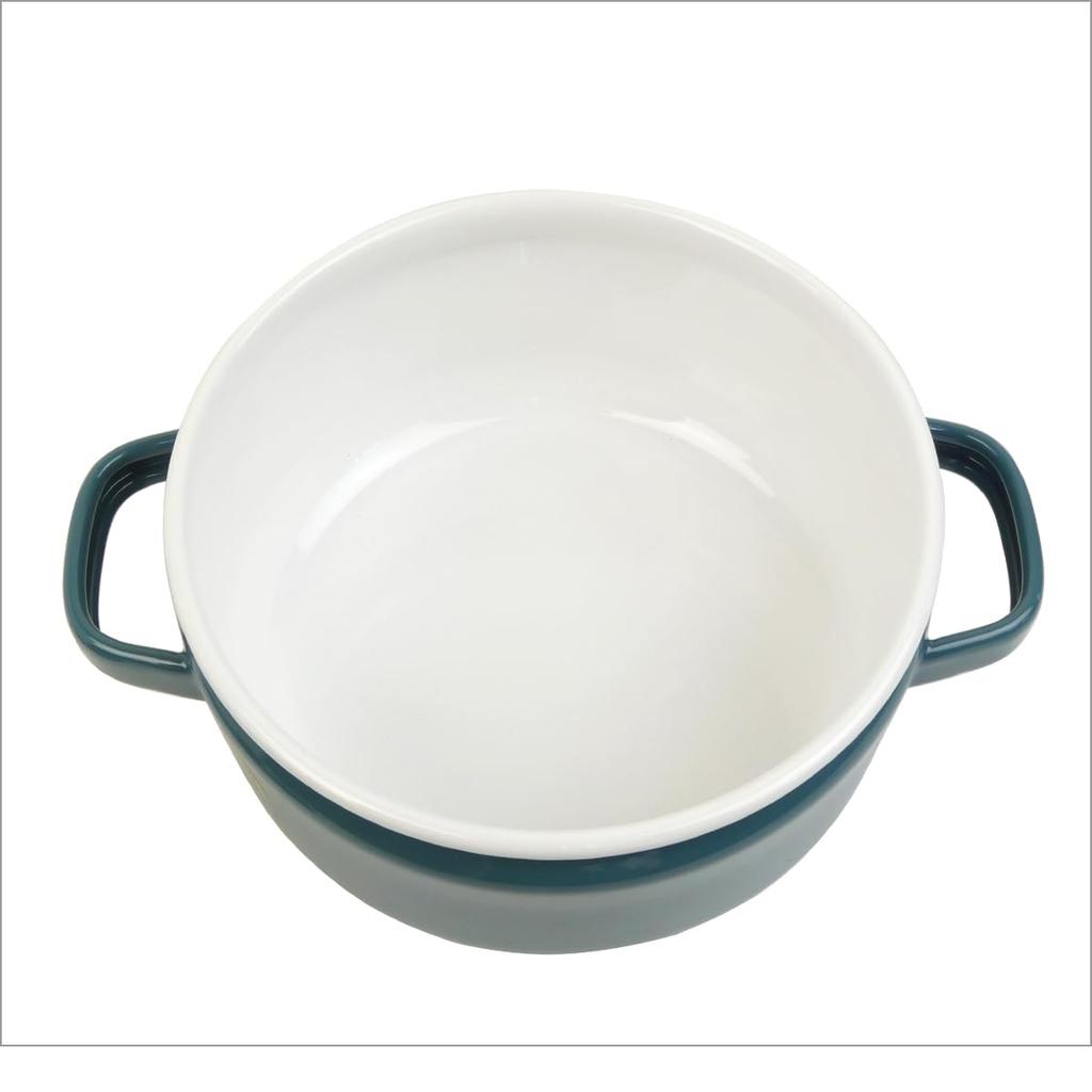 Fuji Enamel Honeyware Solid 20cm Red IH Compatible Casserole, ISD20WCR, Double-handled Pot,