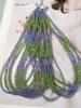 Tanzanite & Tsavorite Beaded Necklace DIY Gemstone Bracelet Clavicle Chain Loose Beads