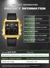 SANDA 6265 Square Dual Display Watch Men's Electronic Quartz Dual Movement 3ATM Waterproof Night Light Sports Business Watch