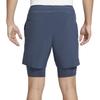Nike Elastic Sports Solid Color Five-Point Casual Shorts Men shorts Thunder-Blue Gray-Rock White FD5285-437