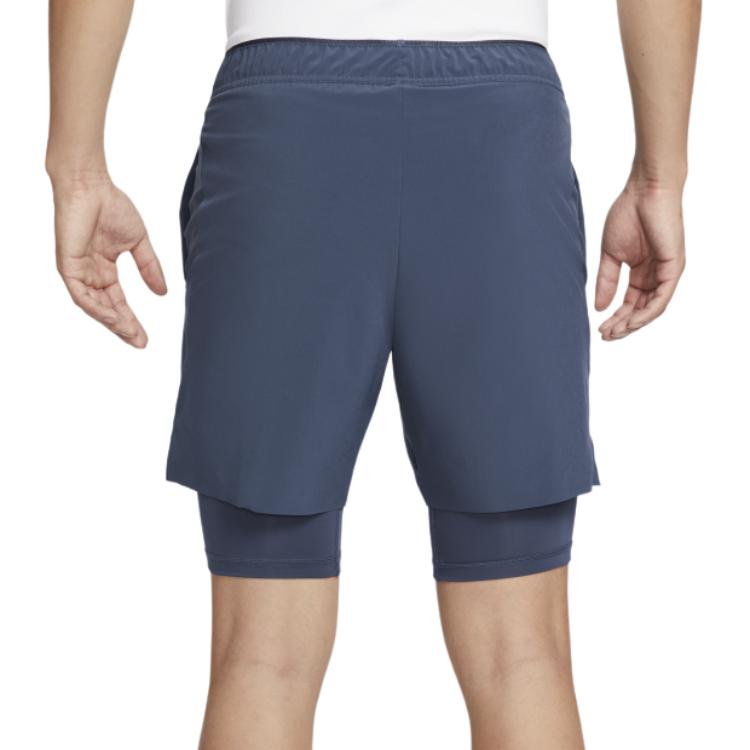 Nike Elastic Sports Solid Color Five-Point Casual Shorts Men shorts Thunder-Blue Gray-Rock White FD5285-437