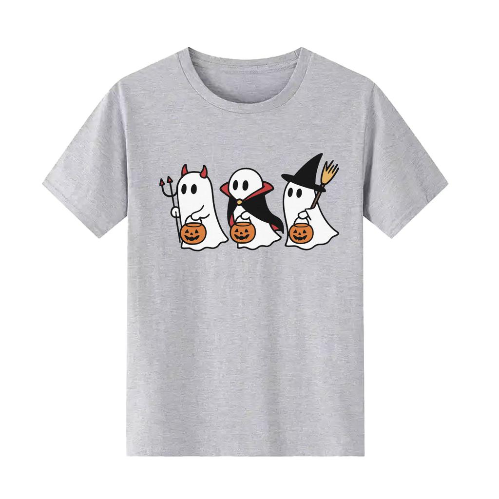 Cute Halloween BOO Printed Tshirt Casual Short Sleeved Round Neck Suitable for All Seasons Versatile Womens Tshirt