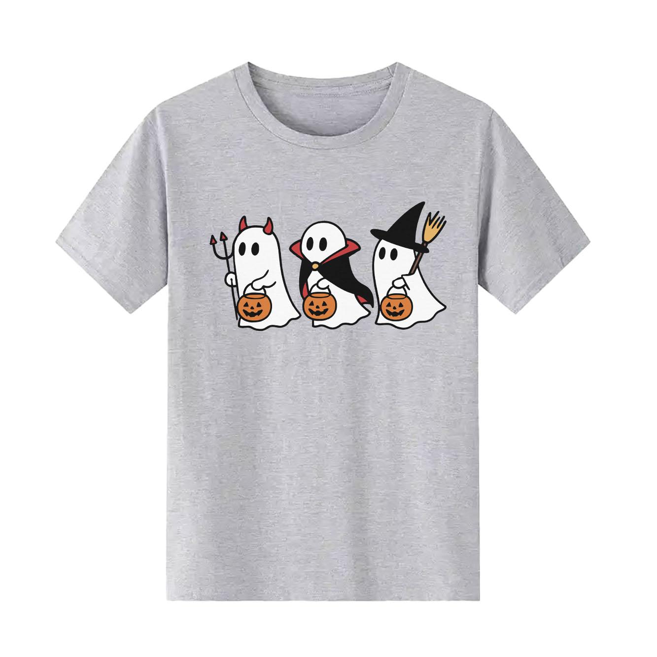 

Cute Halloween BOO printed Tshirt casual short sleeved round neck suitable for all seasons versatile Womens Tshirt S