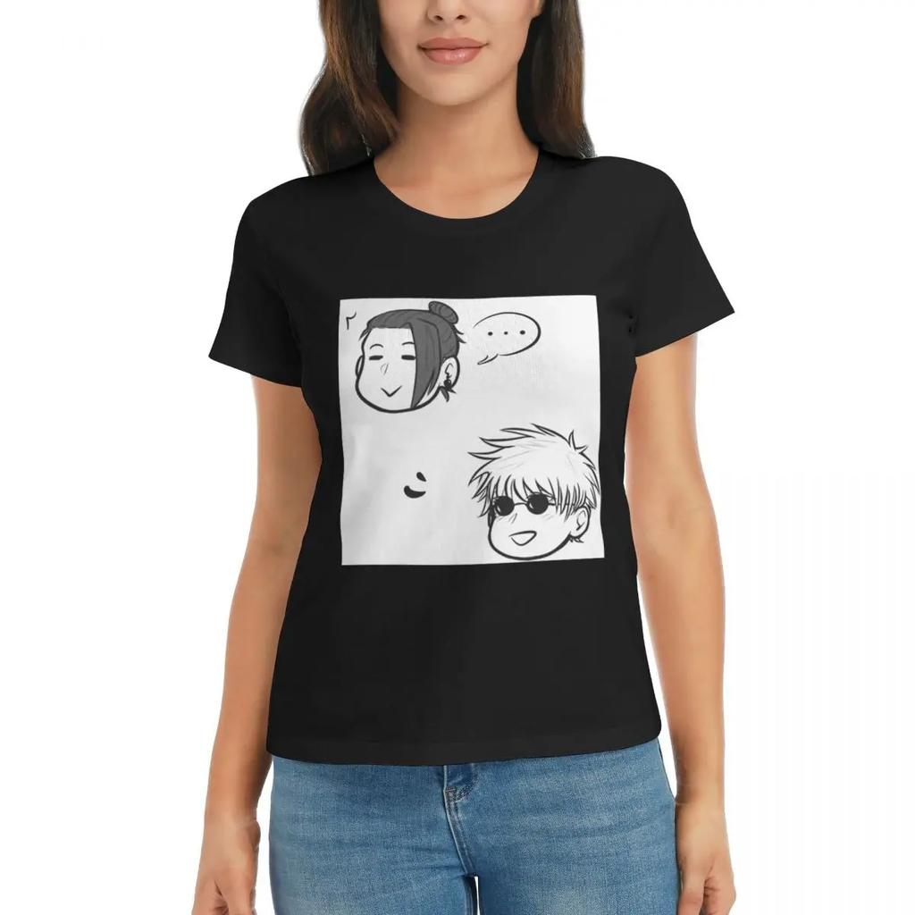 Women TShirt Gojo And Geto Summer Short Sleeve Tees Crew Neck Cotton T Shirts Clothes Tops Streetwear