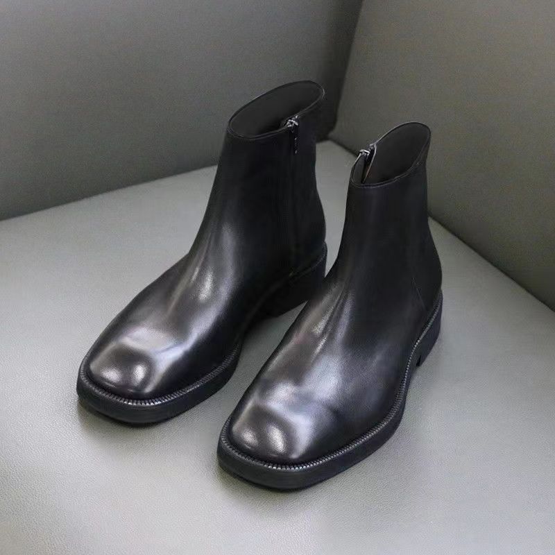 New Handmade Shoes Women's Luxury English Platform Chelsea Boots Men's Trendy Style High Top Short Boots