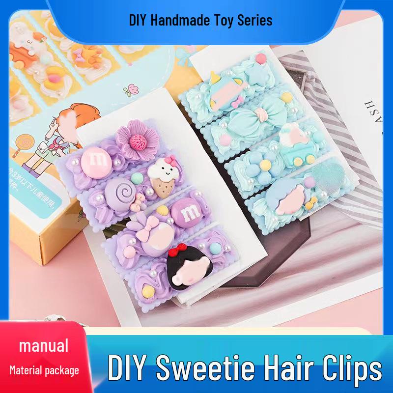 

DIY Girls Cute Cartoon Hair Clip Kit