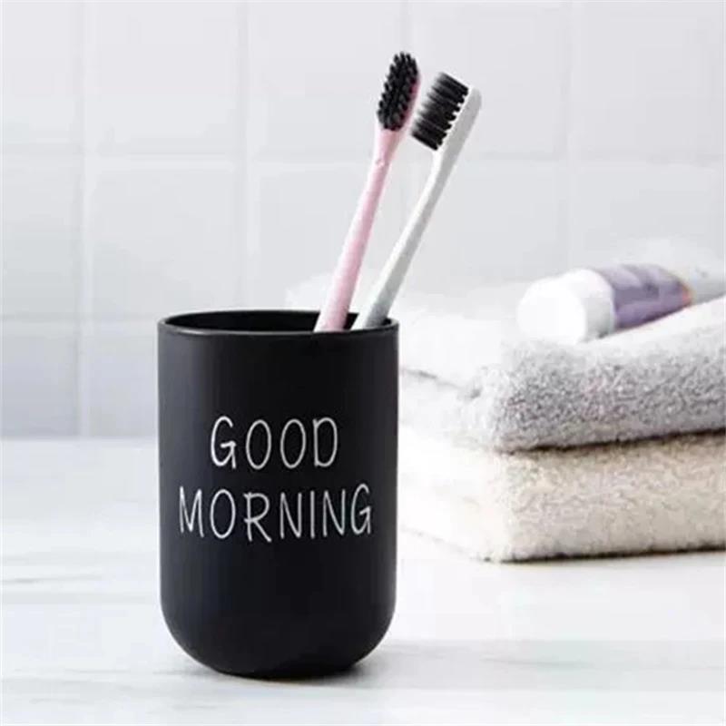 Hot sale Couple Toothbrush Washing Mouth Cups Plastic Home Hotel Tooth Brush Holder Bathroom Accessories Mouthwash Storage