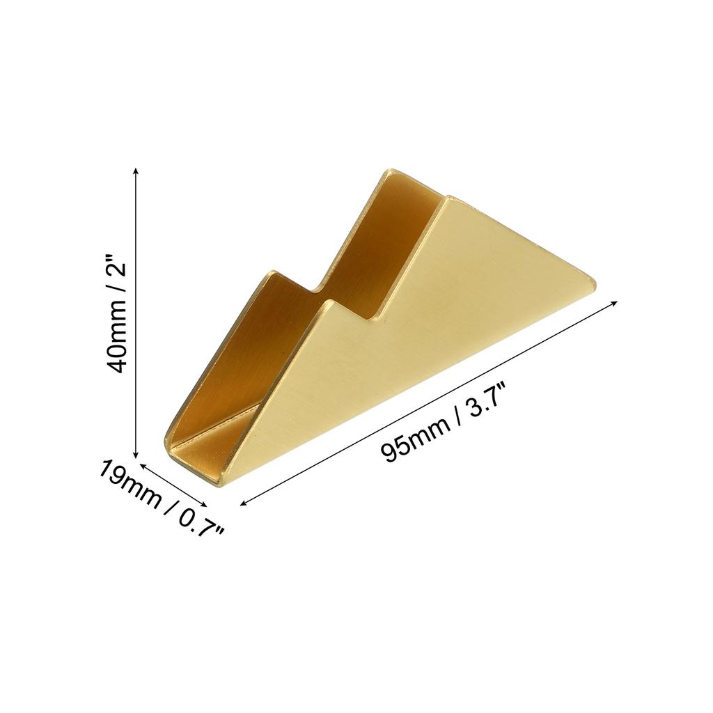 1/2Pcs Metal Business Card Holder for Desk Stainless Steel Card Stand Organizer Cards Display for Office Exhibition Gold Tone