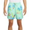 Nike Plant Print Drawstring Mid-Waist Casual Shorts Men Bottoms Emerald-Green FQ0350-349