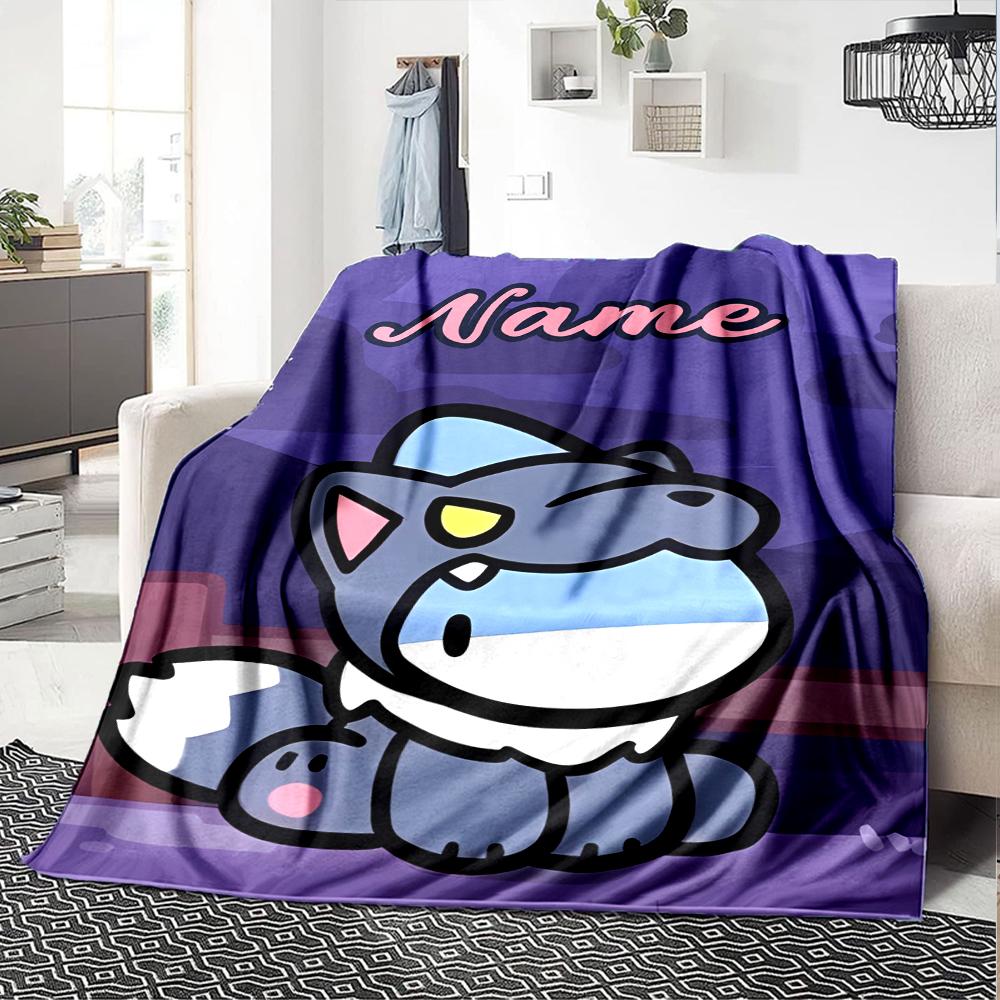 Customiz Name Personality Jeff the Land Shark Blanket Soft &Warm Sofa Office Bed Travel Lunch Break Blanket, Gift Suitable All Seasons