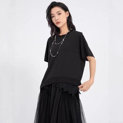 T-shirt estiva casual vintage oversize a maniche corte da donna