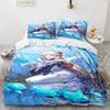 Gioco Genshin Impact Comforter Bedding Sets Quilt Bed Cover Duvet Cover Pillow Case Sets Bambini Taglia Adulto