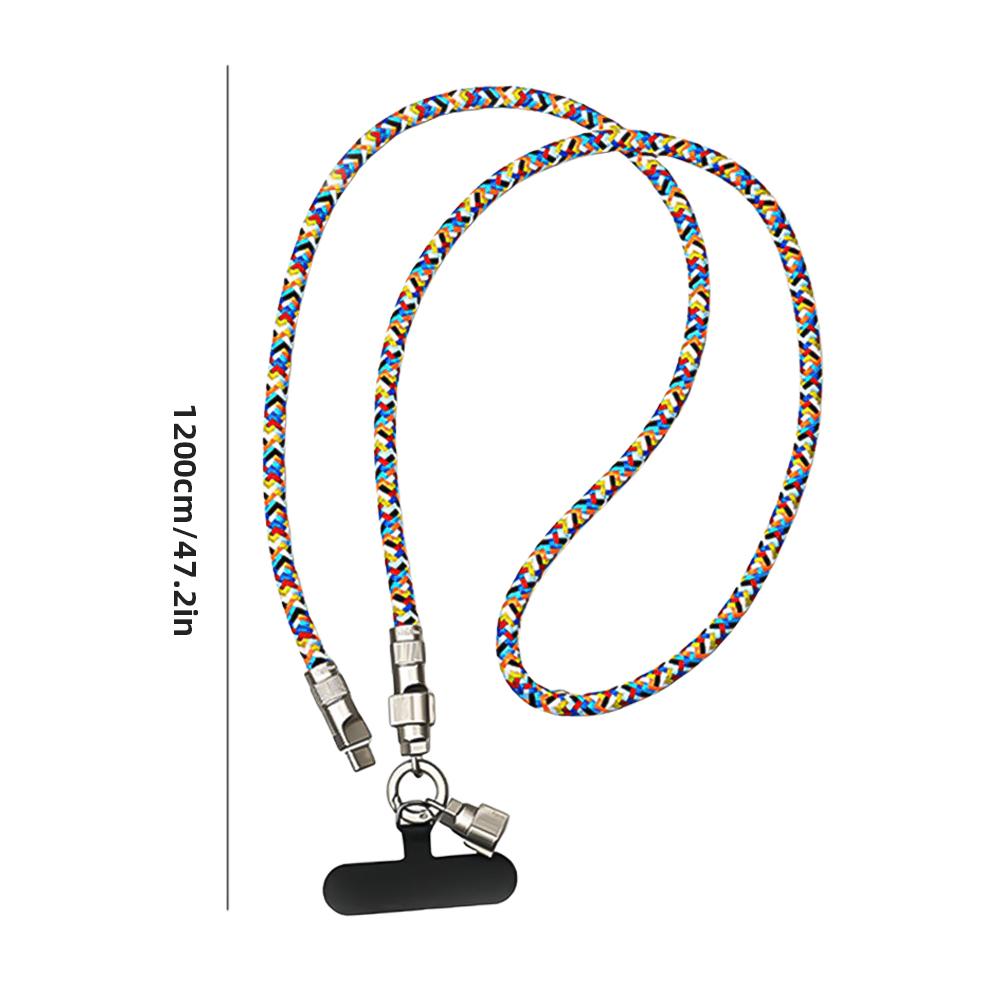 2-in-1 Handy-Lanyard PD 60W Ladekabel USB-C auf USB-C Kabel Crossbody Handy-Lanyard 7mm Dickes Seil Handy-Zubehör