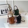 Bucket Bags Women Woven Pattern Handbag Scarves Handheld Messenger Totes Bag