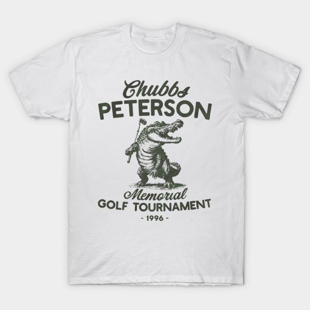 Men Black Print T-shirt Chubbs Peterson Memorial Golf Tournament Tee, Happy Gilmore Movie Shirt, Adam Sandler Golf  M4492 No-Cut Transfer Paper Print M белый