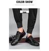 Men's Plus Size Casual Leather Moccasins: Spring/Summer British Style in Cowhide