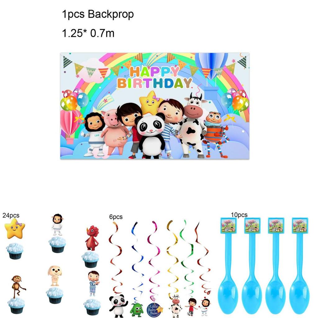 Little Baby Bum Theme Birthday Party Supplies With Festive Tableware And Decor