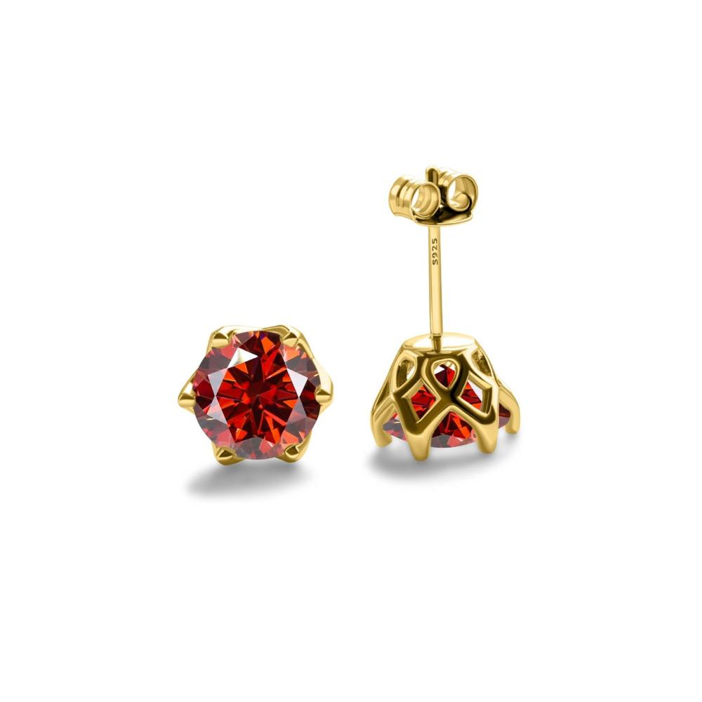 6.5mm Moissanite Mesh Stud Earrings Classic Women Earrings D VVS1 Delicate Jewelry
