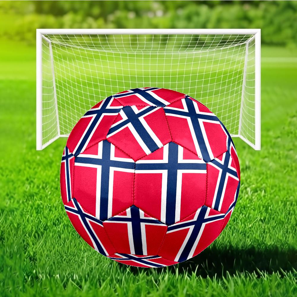 Norwegian Football Crest Size 5 Soccer Ball, Suitable for Training and Matches, High-Elasticity, Wear-Resistant Material Gift for Fan