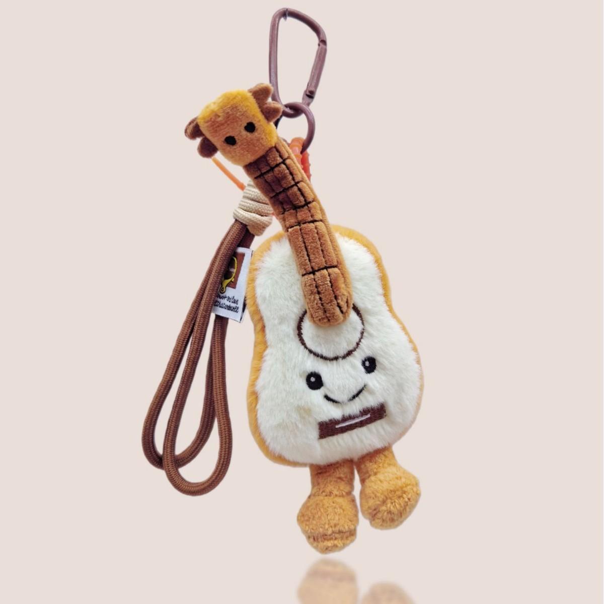 

Cute Cartoon Musical Instrument Violin Keychain Plush Doll Grab Machine Doll Bag Guitar Pipa Doll Pendant