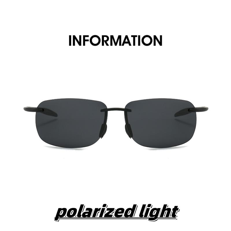 New ultra-light frameless colorful polarized sunglasses for men and women TR90 material suitable for leisure and vacation uv400