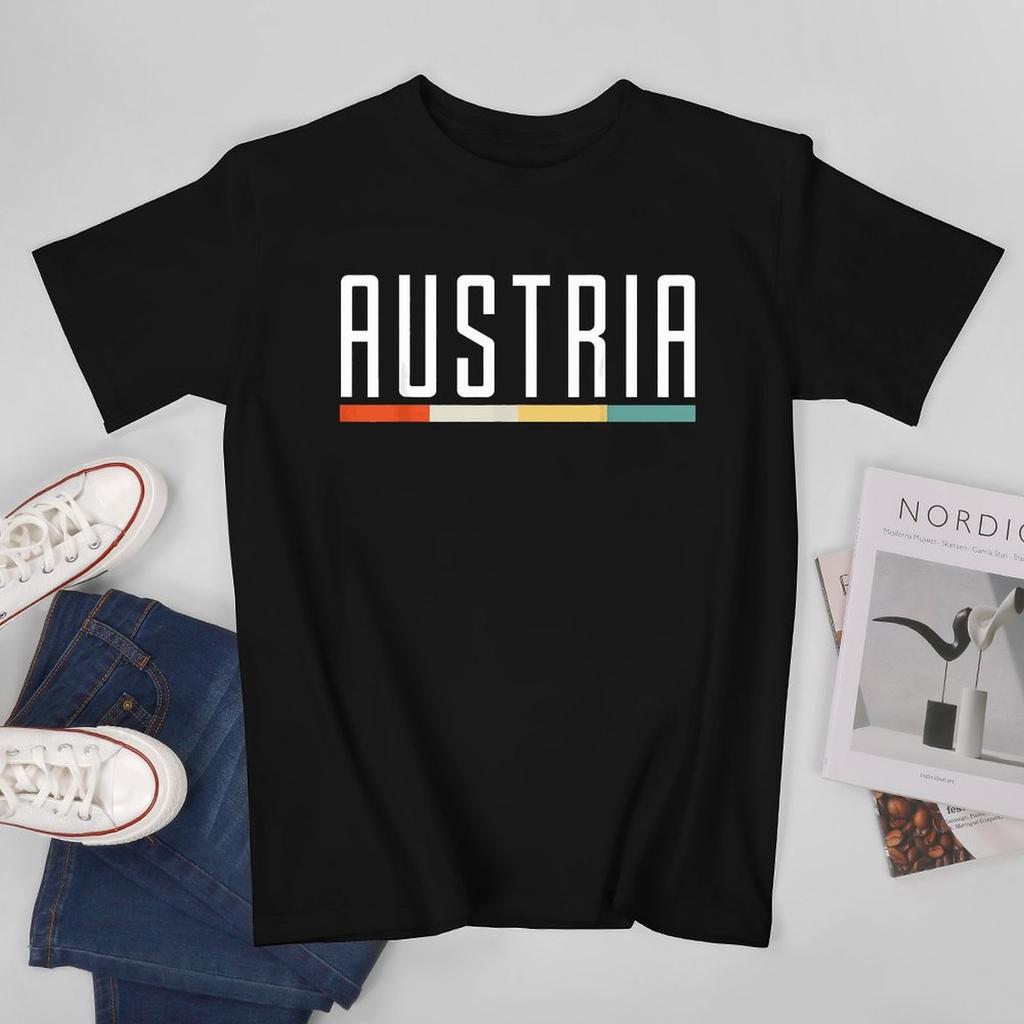More Design Austria Flag Austrian Unisex Tshirt Tees Tshirt Oneck T Shirts Unisex Boys Clothing 100 Cotton