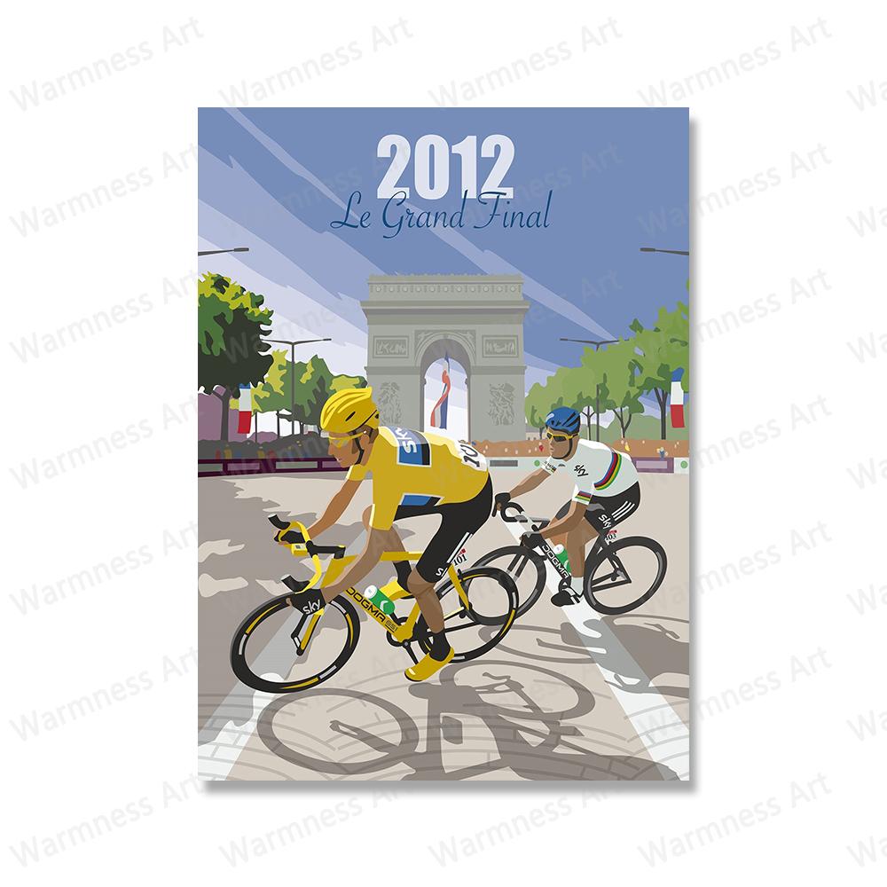 Course cycliste mondiale en ville, cyclisme en haute montagne, art mural, peinture sur toile, affiche de sport cycliste, photos pour salon