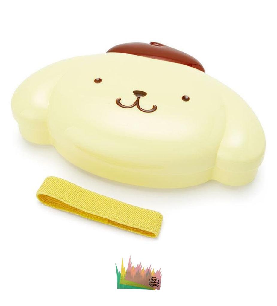 Sanrio Bento with Inner Sanrio Pompompurin Set Box, 1-Tier, Microwave-Safe, Die-Cut, 320ml, Box, (Bento Box, Balan)
