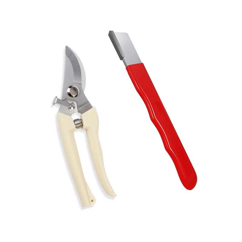 Multi-Functional Stainless Steel Pruning Shears: Orchard & Garden Tool for Tree Branches and Fruits.