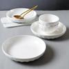 Zhaoran Simple Style 12-inch White Ceramic Fish Plate