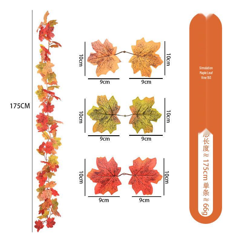 Autumn Maple Leaf Vine for Thanksgiving, Halloween & Christmas Decor