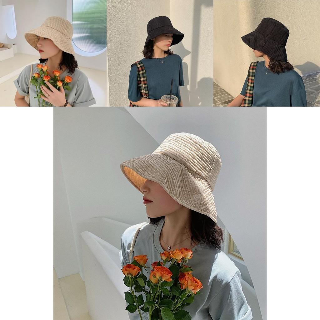 Chic Beige Sun Hat For Women Lightweight Summer Bucket Hat With Wide Brim Uv Protection