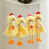 Cute Girl Hanging Ornament Yellow Happy Easter Decorations Easter Chicken Pendant  Party Favors