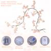 1.8M Hanging Faux Pink Flower Decor with Remote with 100 LED String Lights Cherry Blossom Flower Garland for Wedding Party Decor