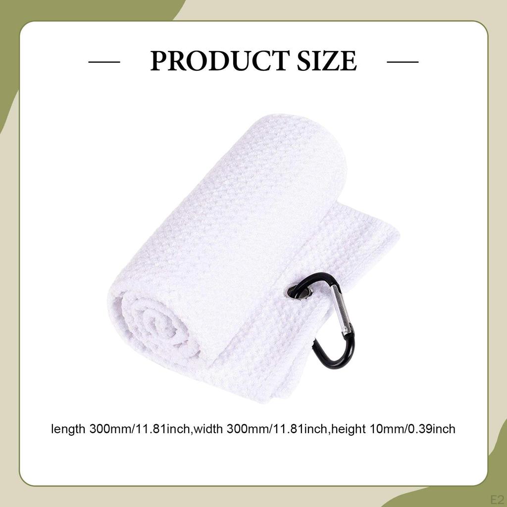 Golf Towel Ball Cleaning 12 Inx12 in Microfiber Golfing Supplies Lightweight Quick Drying