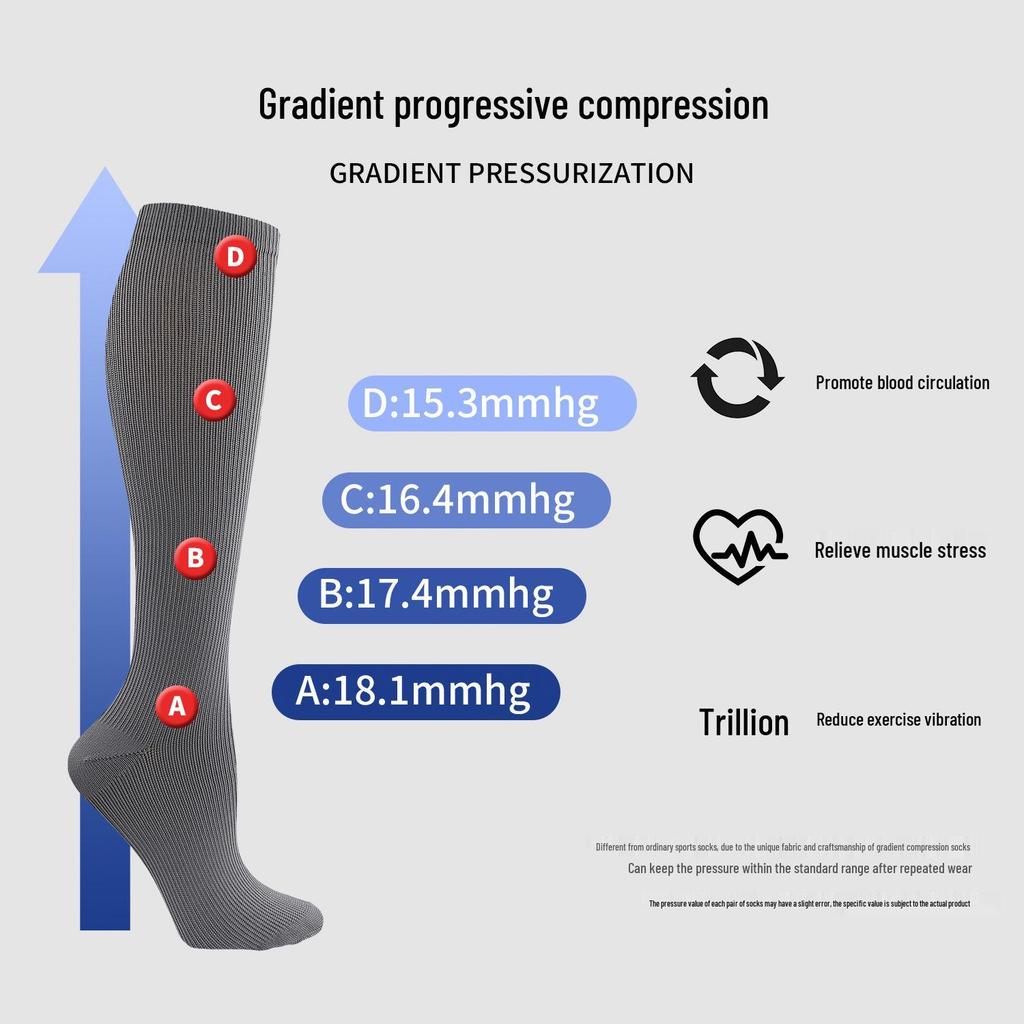 Unisex Cross-Border Compression Socks - Long Elastic Calf Socks for Cycling, Running, and Outdoor Fitness